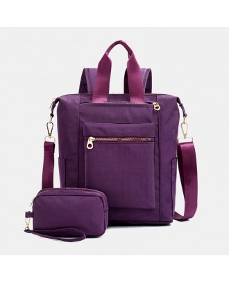 Large Capacity Waterproof Handbag Shoulder Bag Backpack With Clutches Bag For Women