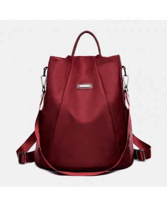 Women Fashion Large Capacity Pure Color Backpack