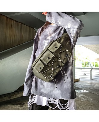 Men Women Fashion Multi-pocket Light Weight Shoulder Bag Crossbody Bag