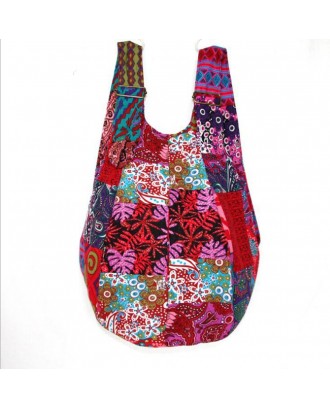 Women Ethnic Canvas Patchwork Crossbody Bag
