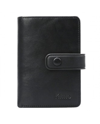12 Card Slots Women Genuine Leather Minimalist Elegant Short Wallet Card Holder Purse