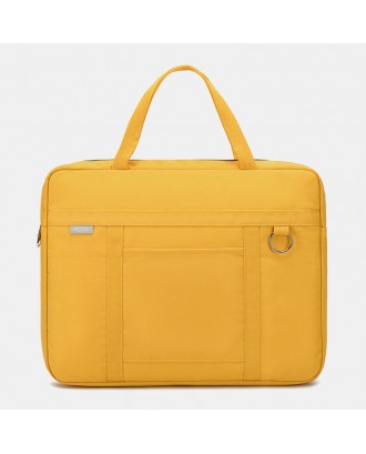 Unisex Simple 14 Inch Laptop Bag Multi-Pockets Handbag Waterproof Shock-Resistant Shoulder Bag For Suitcase