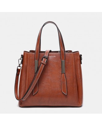 Women Casual Faxu Leather Handbag Shoulder Bag